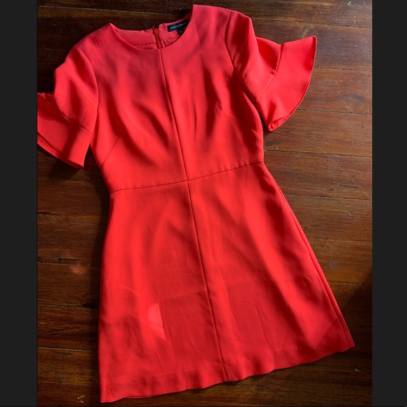 BANANA REPUBLIC Red short sleeve shift dress - Picture 1 of 6